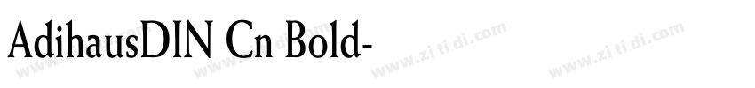 AdihausDIN Cn Bold字体转换